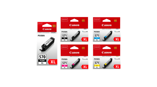 Genuine   High Capacity 2 Black & 3 Colour Canon PGI-570XL / CLI-571XL Ink Cartridge Multipack - (PGI-570XL/CLI-571XLBK/C/M/Y) Canon OEM