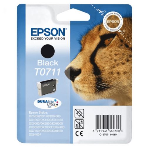 Genuine T0711 Black Ink Cartridge Epson OEM